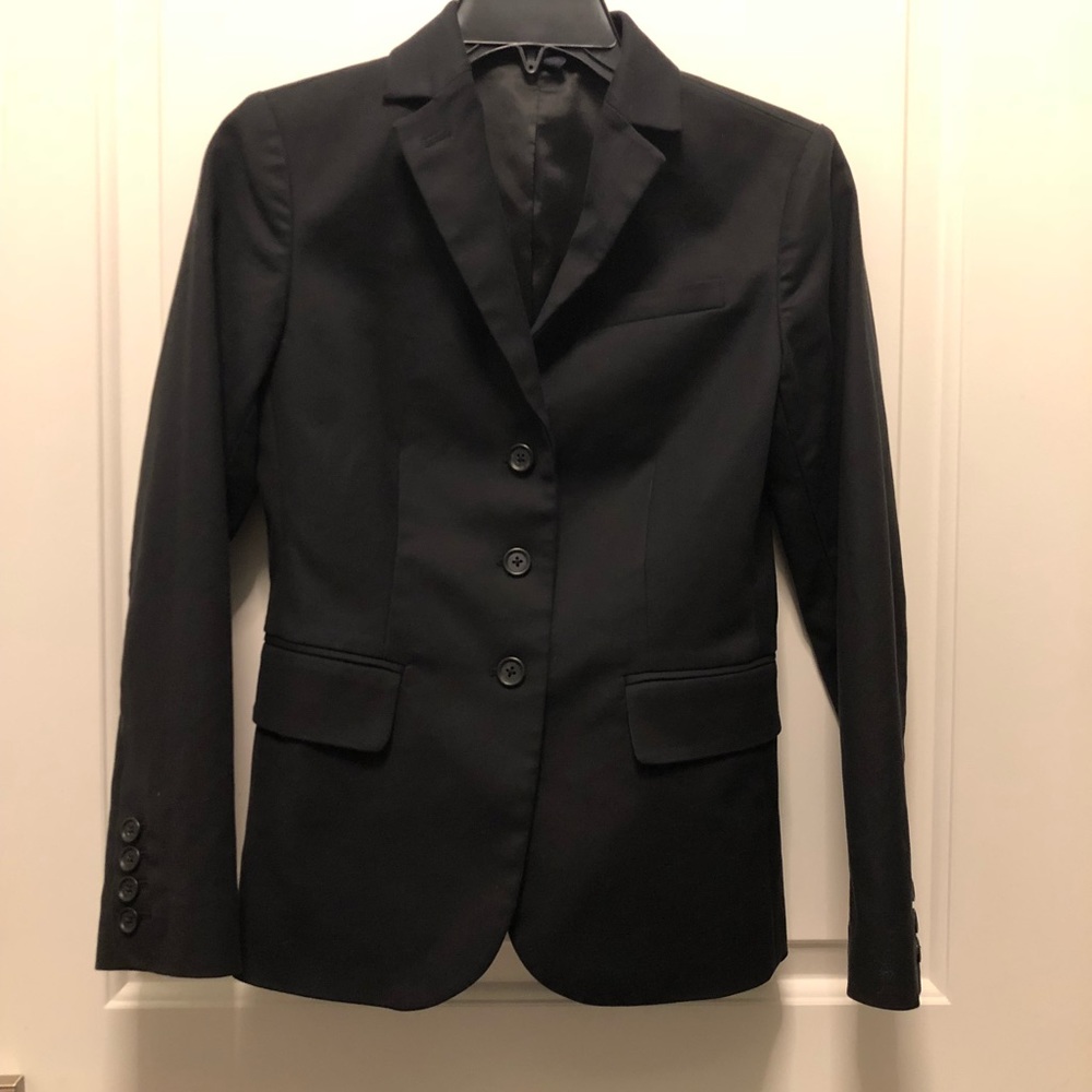 Gap Boyfriend Style Black Cotton Blend Blazer 0